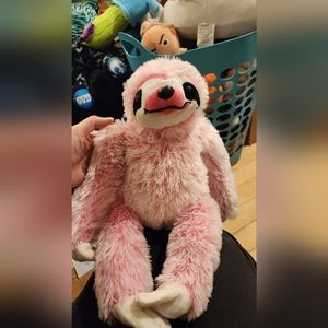 Kellytoy pink sloth Plush Stuffed Animal